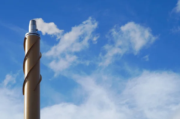Verontreiniging schoorsteen wolken rook fabriek — Stockfoto