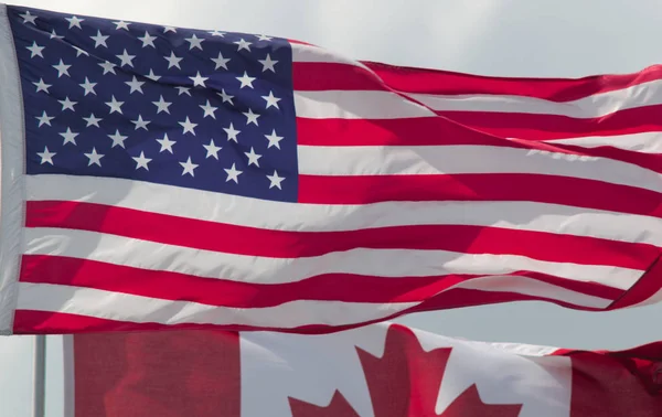Kanada Amerika Birleşik Devletleri ülke Kuzey Amerika üzerinde ABD bayrağı — Stok fotoğraf