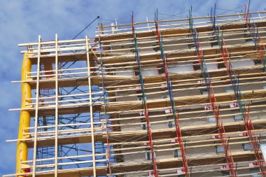 yenileme inşaat site gökdelen merdivenler İskele yapısı-İskele