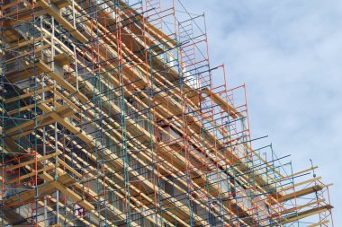 İnşaat site yenileme yüksek cephe gökdelen İskele yapısı-İskele