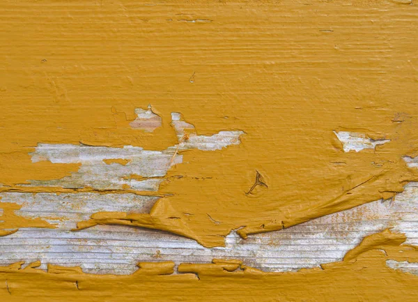 Jaune peeling peinture bois texture fond — Photo