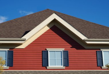 Pencere evi pinion mülk konutu kiralanan kırmızı cephe