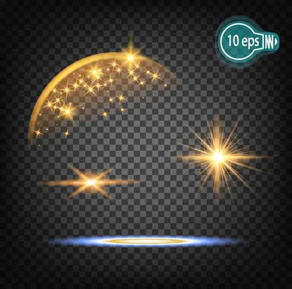 Kozmik parlaklık, Noel yıldızı. Uzak uzayda. Konsept tasarımı için şeffaf bir arka plan üzerinde izole yıldız bulutsu. EPS vektör Illustration. 10. — Stok Vektör