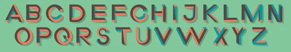 Niet onmogelijk geometrie brieven. Niet onmogelijk vorm lettertype. Lage poly 3d figuurtjes. Geometrisch lettertype. Isometrische grafische 3D-abc. Vector illustratie 10 eps. — Stockvector