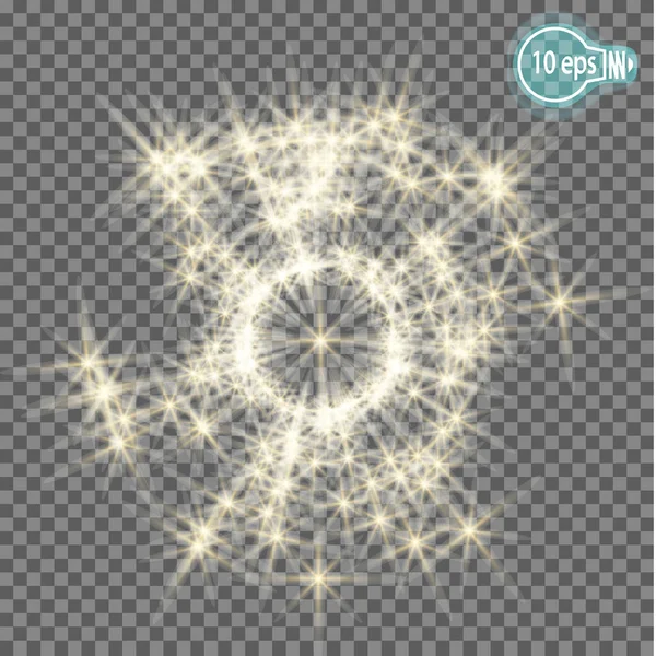 Étoiles sur fond transparent dans eps10 . — Image vectorielle