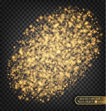 Altın şeffaf bir arka plan üzerinde parıldıyor. Altın arka plan ile parıldıyor