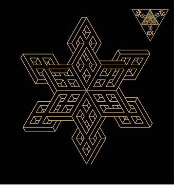 Küme imkansız geometri sembolleri vektör.