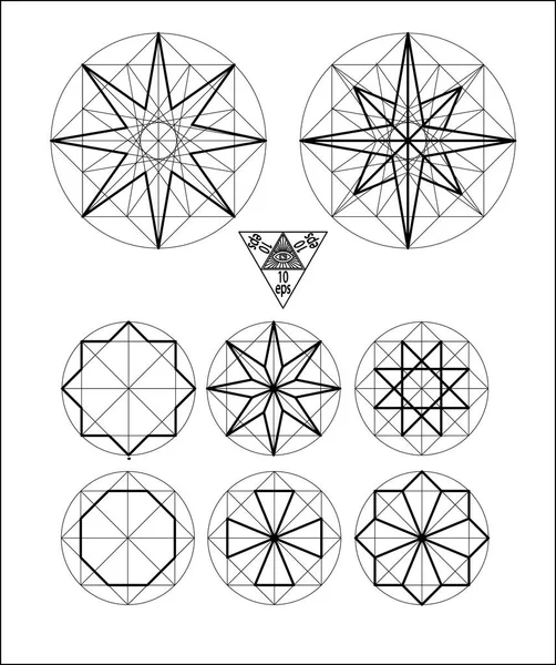 Set di simboli geometrici vettoriali impossibile . — Vettoriale Stock