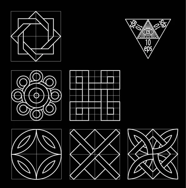 Set di simboli geometrici vettoriali impossibile . — Vettoriale Stock