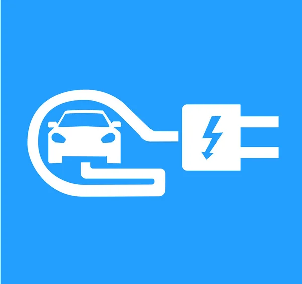 Sjabloon voor elektrisch voertuig teken — Stockvector