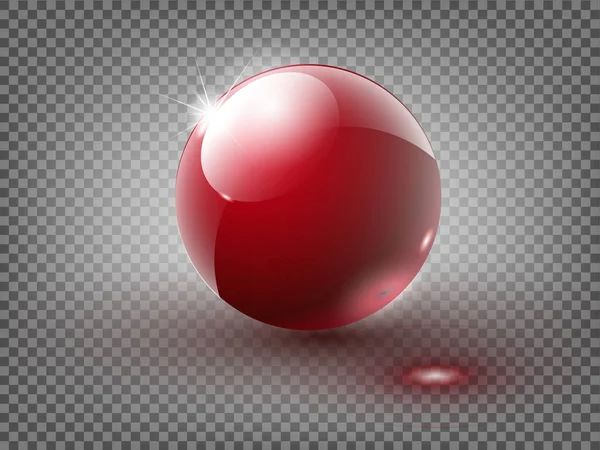 Ballon de piscine rouge dur isolé sur fond blanc.Illustration vectorielle. 10 EPS — Image vectorielle