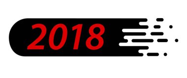 2018 hız çizgileri üzerinde izole beyaz ayarlayın. Hareket etkisi illüstrasyon. Degrade arka plan tasarım