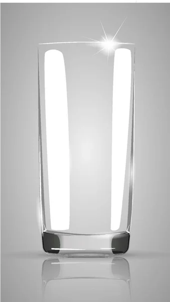 Ensemble de gobelets de verres transparents, illustration vectorielle photo réaliste transparente . — Image vectorielle