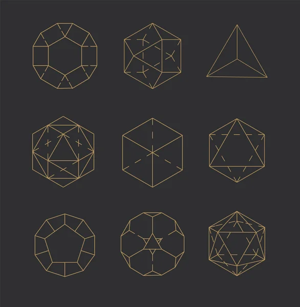 Weiße Striche geometrische Formen Symbole — Stockvektor