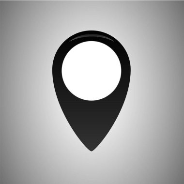 Noktası harita konumu simge vektör Logo