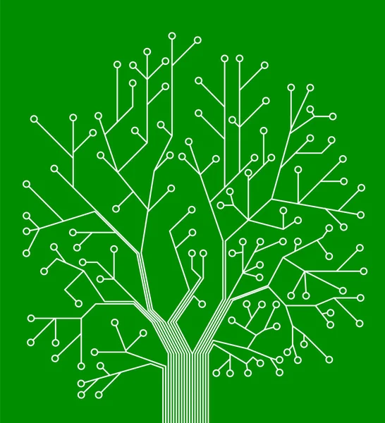 Microchip achtergrond vectorillustratie. — Stockvector