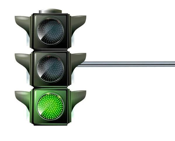 交通灯三色同时亮红、黄、绿. — 图库矢量图片