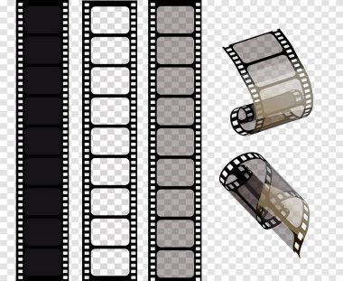Vektör film seti şeritler. 10 Eps vektör çizim.