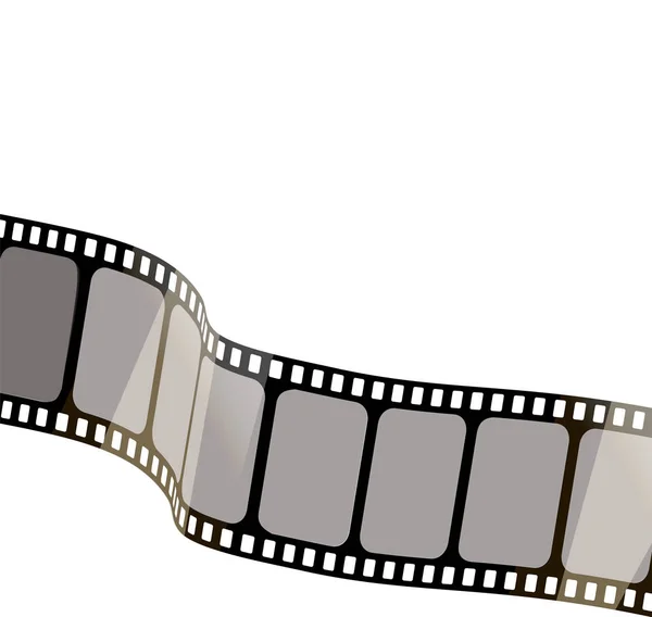 Isolierter Film mit weißem Hintergrund, 3D-Rendering. 3D-Filmstreifenvektor — Stockvektor
