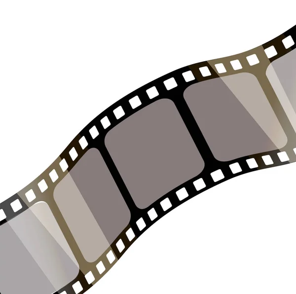 Na białym tle filmu z białym tłem, renderowania 3d. 3D film strip wektor — Wektor stockowy