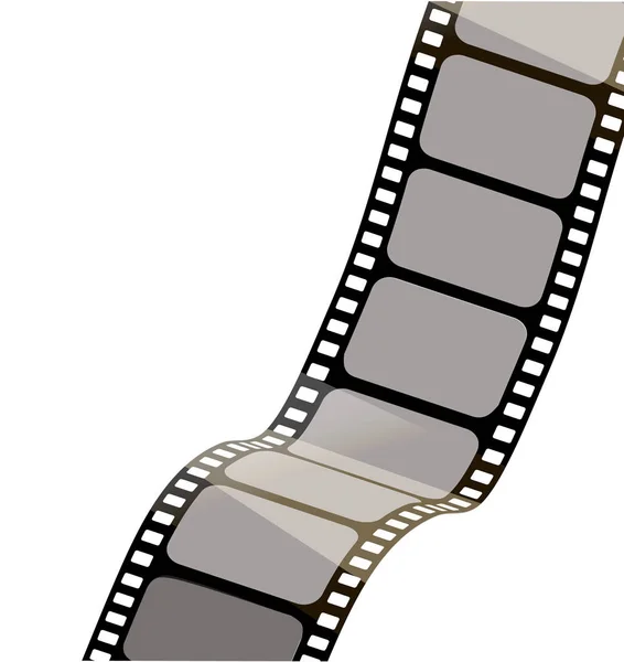 Na białym tle filmu z białym tłem, renderowania 3d. 3D film strip wektor — Wektor stockowy