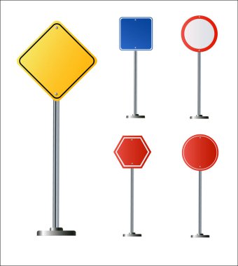 boş yeşil yol levhası