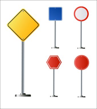 Blank Green Road Sign clipart