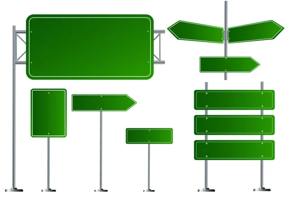 透明な背景に孤立した道路標識のセット。ベクターイラスト — ストックベクタ