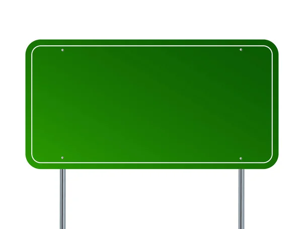 Signo de carretera verde vector en blanco — Archivo Imágenes Vectoriales