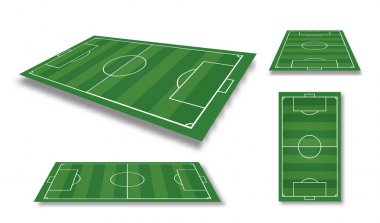 Futbol sahası vektör Illustration. Futbol
