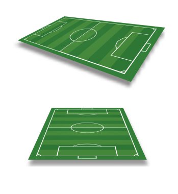 Futbol sahasının vektör illüstrasyonu.