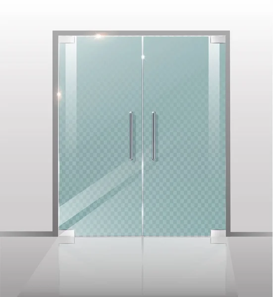 Двомісні скляні двері до торгового центру або офісу . — стоковий вектор