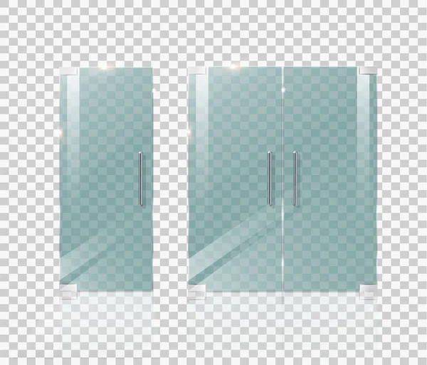 Glastür isoliert auf transparentem Hintergrund. vektorillustration.konzepte für architektonische projekte und bauzeichnungen. — Stockvektor