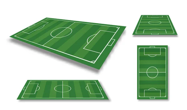 Ilustración vectorial del campo de fútbol. fútbol — Vector de stock