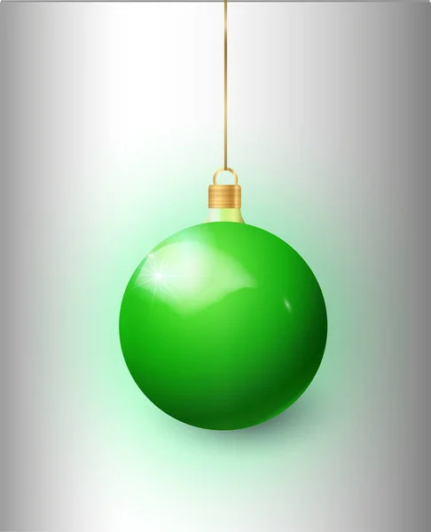 Juguete árbol de Navidad verde aislado sobre un fondo transparente. Medias decoraciones navideñas. Objeto vectorial para el diseño de Navidad, maqueta. — Vector de stock