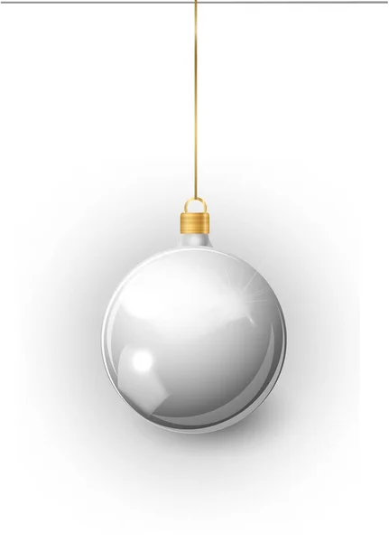 Ασημένιο σετ παιχνιδιών χριστουγεννιάτικων δέντρων απομονωμένο σε διαφανές φόντο. Αποθηκεύει χριστουγεννιάτικα στολίδια. Διανυσματικό αντικείμενο για χριστουγεννιάτικο σχέδιο, μακιγιάρισμα. — Διανυσματικό Αρχείο