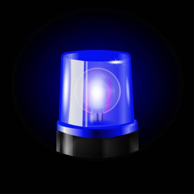 Kırmızı ışıklar Siren Vektörü. Gerçekçi Nesne. Işık efekti. Polis Arabaları Ambulansı, İtfaiye Arabaları. Acil durum Parlayan Siren.