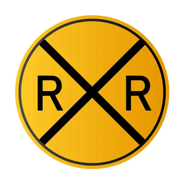 Vektor detaillierte Eisenbahn-Warnschilder isoliert auf weißem Hintergrund. — Stockvektor