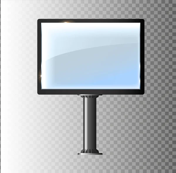 Panneau d'affichage blanc blanc vierge pour la conception de vecteur publicitaire . — Image vectorielle