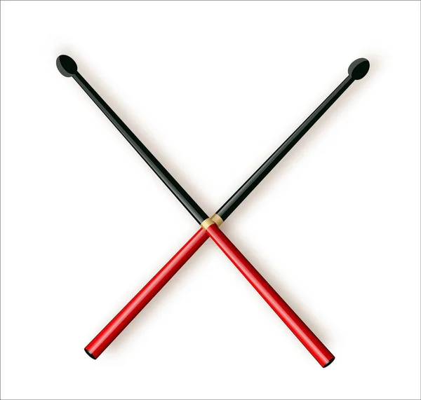 Drumsticks eenvoudig pictogram op witte achtergrond — Stockvector