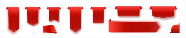 Migliori etichette vettoriali rosse isolate su sfondo trasparente. Migliore scelta 3d banner nastro — Vettoriale Stock