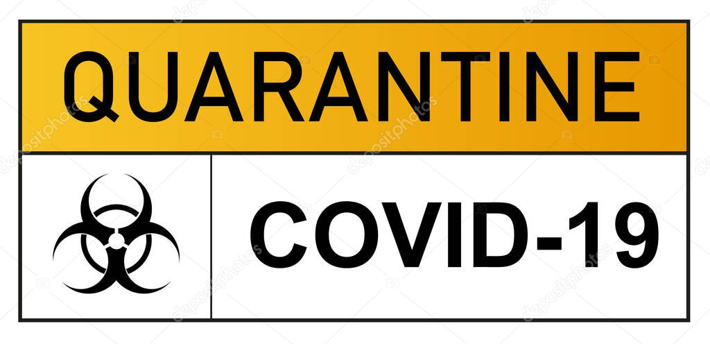 Coronavirus covid 19 caution outbreak quarantine alert sign in front of quarantine room infected coronavirus patient and coronavirus covid 19 disease control experts
