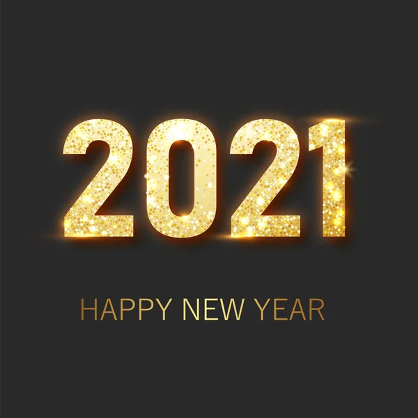 Καλή χρονιά 2021 banner.Golden Vector luxury text 2021 Καλή χρονιά. Χρυσή Εορταστική Αριθμοί Σχεδιασμός. Ευτυχισμένο το νέο έτος Banner με 2021 αριθμούς — Διανυσματικό Αρχείο