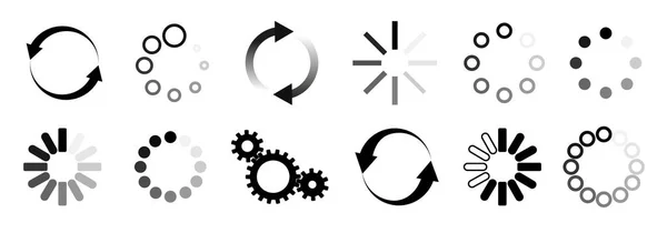 Icône de chargement. Loading circle website buffer loader or preloader. icône de statut de téléchargement ou de téléchargement vectoriel — Image vectorielle