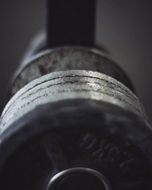 Bir spor salonunda ağırlık closeup