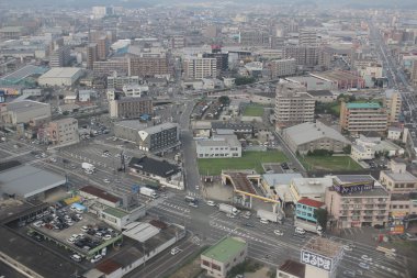 Fukuoka cityscape 2016 yılında Kyushu, görünümünü