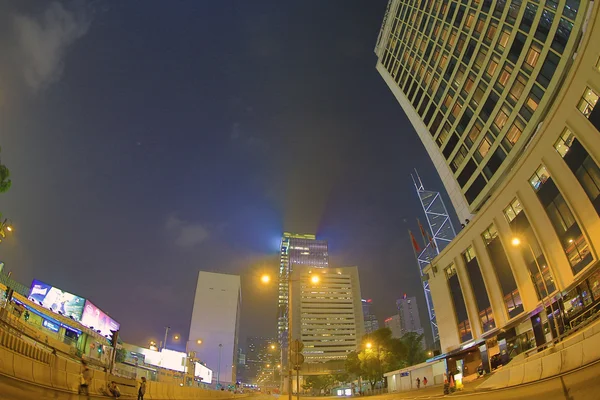 Zentral bei Nacht, hong kong — Stockfoto
