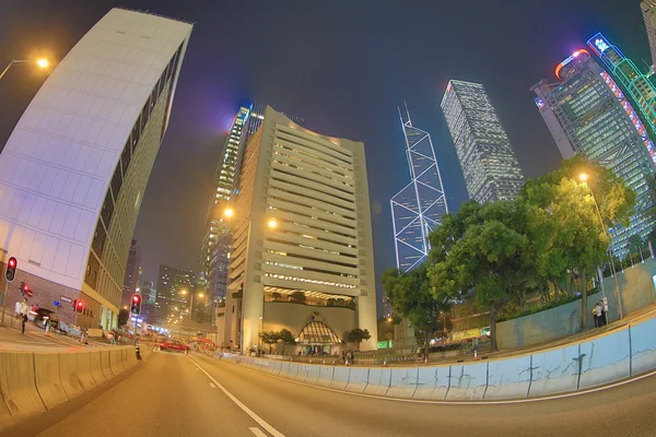Centrale di notte, Hong Kong — Foto Stock