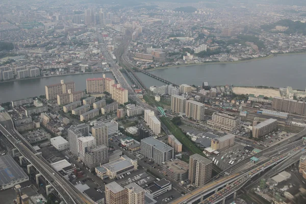 Vy över Fukuoka stadsbilden i Kyushu, 2016 — Stockfoto