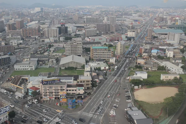 Weergave van Fukuoka stadsgezicht in Kyushu, 2016 — Stockfoto